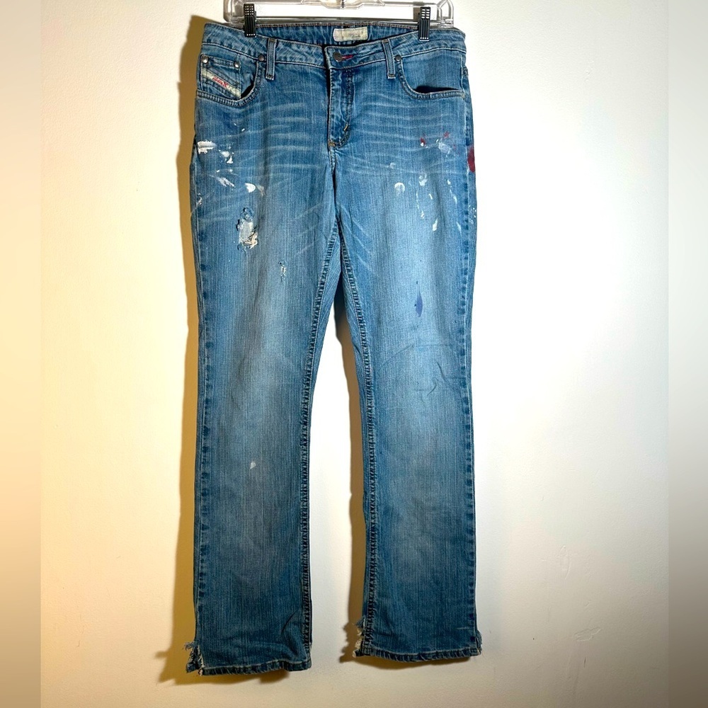 Houston Lo Rise Distressed Blue Jeans
